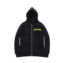 Load image into Gallery viewer, TRAPPY MEAL ZIP-UP HOODIE: BLACK