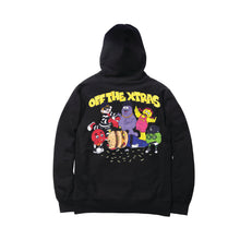 Load image into Gallery viewer, TRAPPY MEAL ZIP-UP HOODIE: BLACK