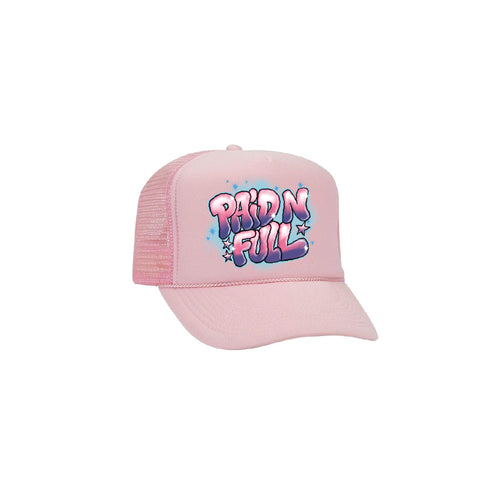 PAID N FULL TRUCKER HAT: PINK
