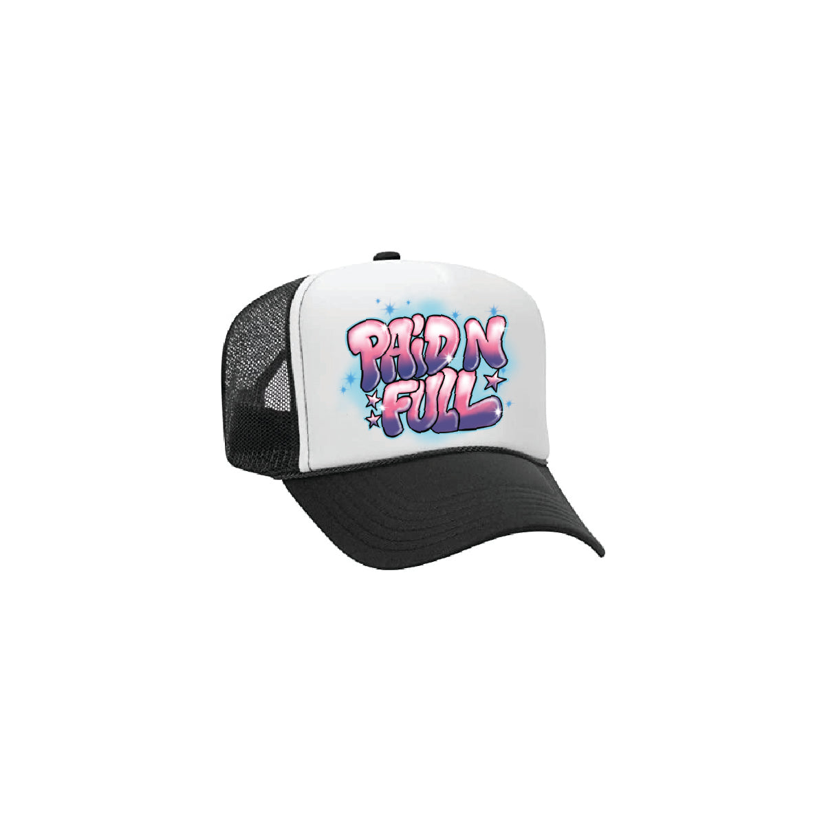 PAID N FULL TRUCKER HAT: BLACK