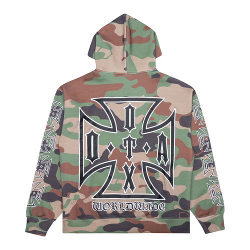 CHOPPA ZIP UP HOODIE: MILITARY CAMO