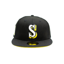Load image into Gallery viewer, NEW ERA SEATTLE COLLEGE CAP: BLACK/YELLOW
