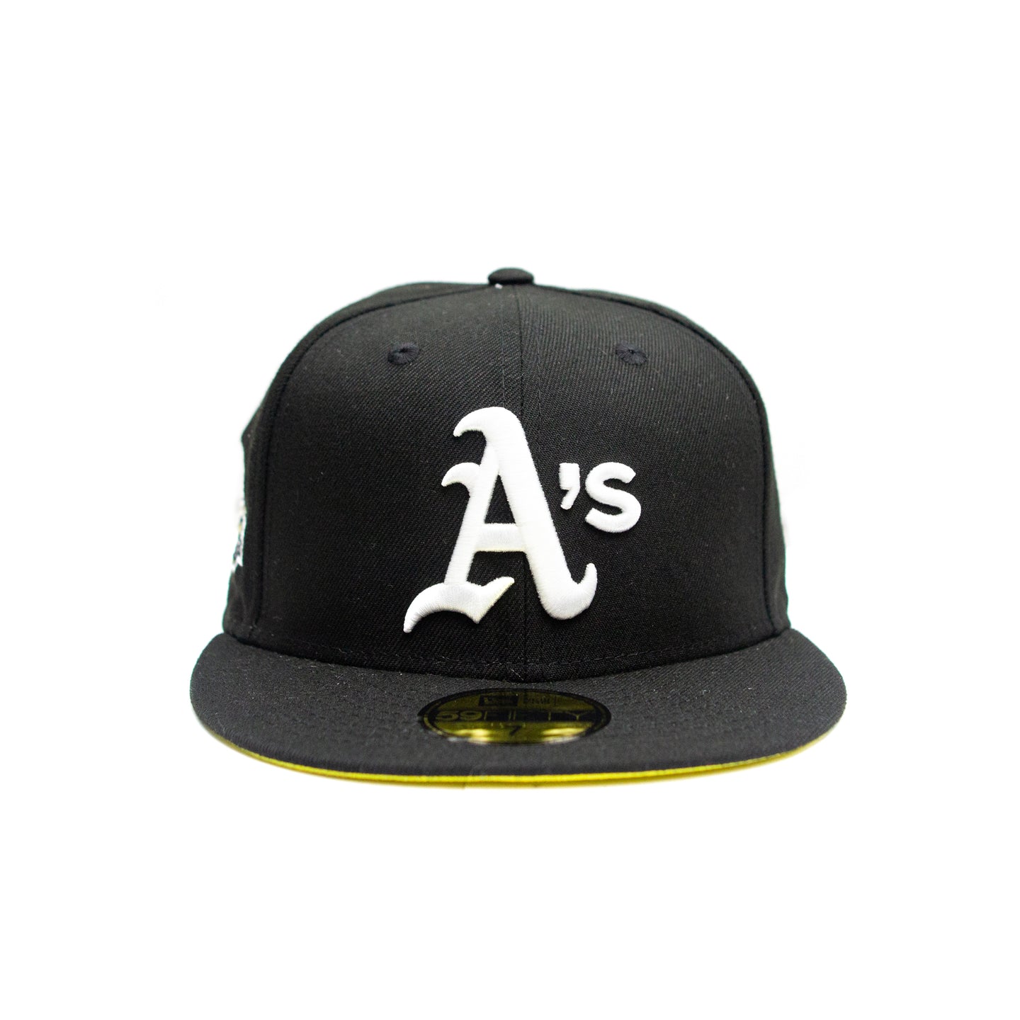 NEW ERA OAKLAND A'S BLOCK CAP: BLACK/YELLOW