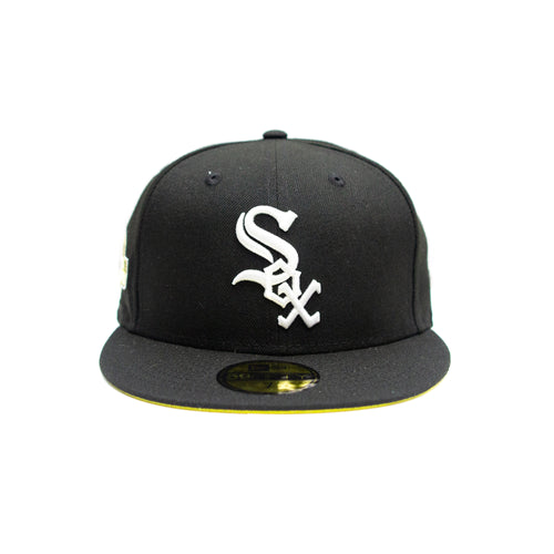 NEW ERA WHITE SOX COLLEGE CAP: BLACK/YELLOW