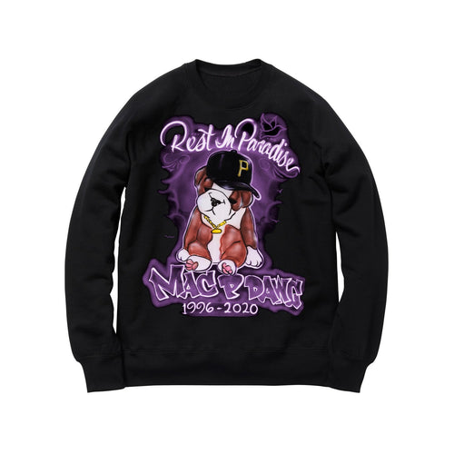 ALL DAWGS GO TO HEAVEN CREWNECK SWEATSHIRT: BLACK